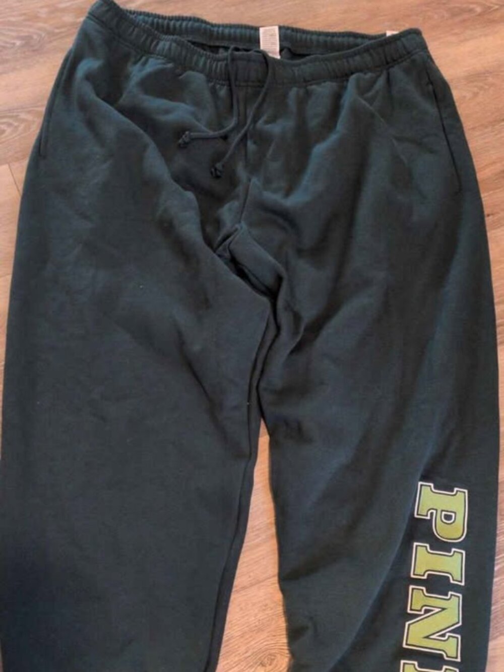 PINK Victoria's Secret Dark Green Sweatpants XXL new